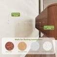 thumbnail image 5 of Weselon 71" Floating TV Stand for TVs up to 80 Inch, 2-in-1 Mid-Century Modern Wall Mounted or Floor Media Console with Slatted Doors, Walnut, 5 of 10