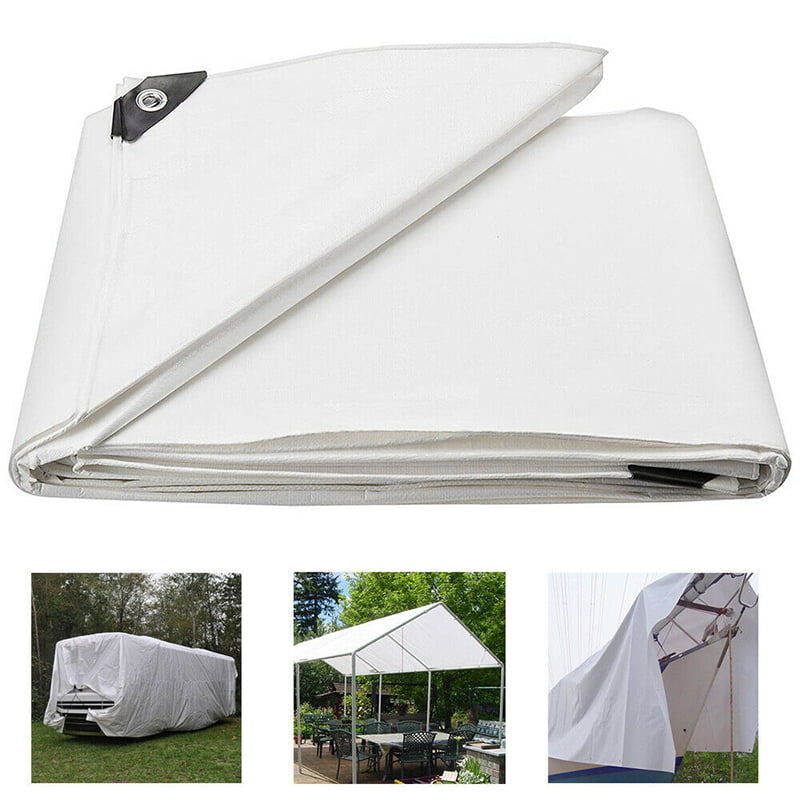 Heavy Duty Tarp Poly Canopy Tent Shelter Reinforced Resistant Cover Tarpaulin 