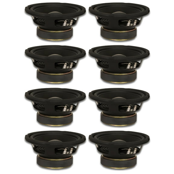 8 Goldwood Sound GW-6024 Rubber Surround 6.5" Woofers 170 Watts each 4ohm Replacement Speakers