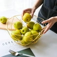 thumbnail image 6 of Metal Wire Fruit Bowl for the Counters Anti Rust Vegetables and Fruit Serving Bowls Decorative Countertop Centerpiece Fruit Storage Basket for Living Room, Kitchen, Office, 6 of 7