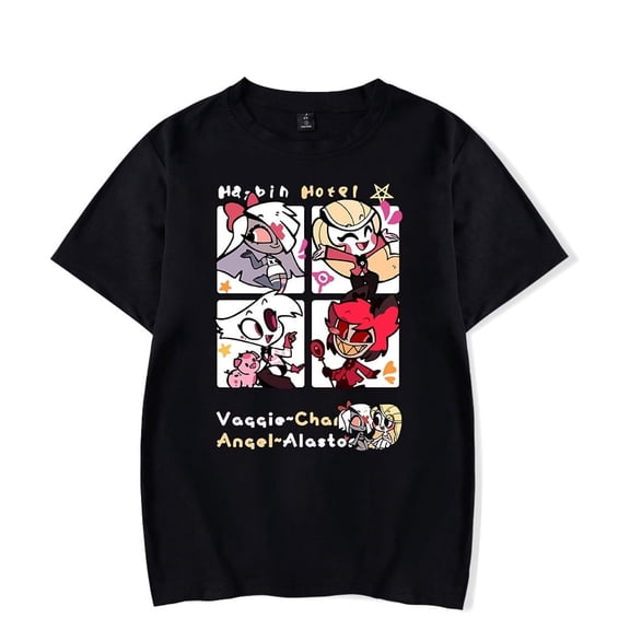 Hazbin Hotel Merch T-Shirt Casual Anime Men/Women Streetwear Shirt Short Sleeve Fashion Tee