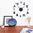 thumbnail image 3 of MasteelfCA Creative Yoga Pattern Wall Clock Modern Design Big DIY Clocks Wall Watch Wall Sticker Home Decor (Black), 3 of 7