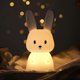 thumbnail image 4 of Luz nocturna para niños Bebe Bunny LED luz nocturna regalo de Pascua bebé silicona recargable USB conejo táctil lámpara de noche para dormitorio lámpara de luz de control de grifo, 4 of 5