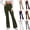 Army Green, variant on Aboser High Waist Bootleg Yoga Pants for Women Athletic Casual Flared Leggings Slim Fit Stretch Workout Pants Solid Color Tummy Control Trousers