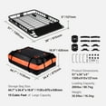 thumbnail image 3 of KFFKFF 51"x36"x5" Roof Rack Cargo Basket 200 LBS for SUV Truck with Luggage Bag, 3 of 10