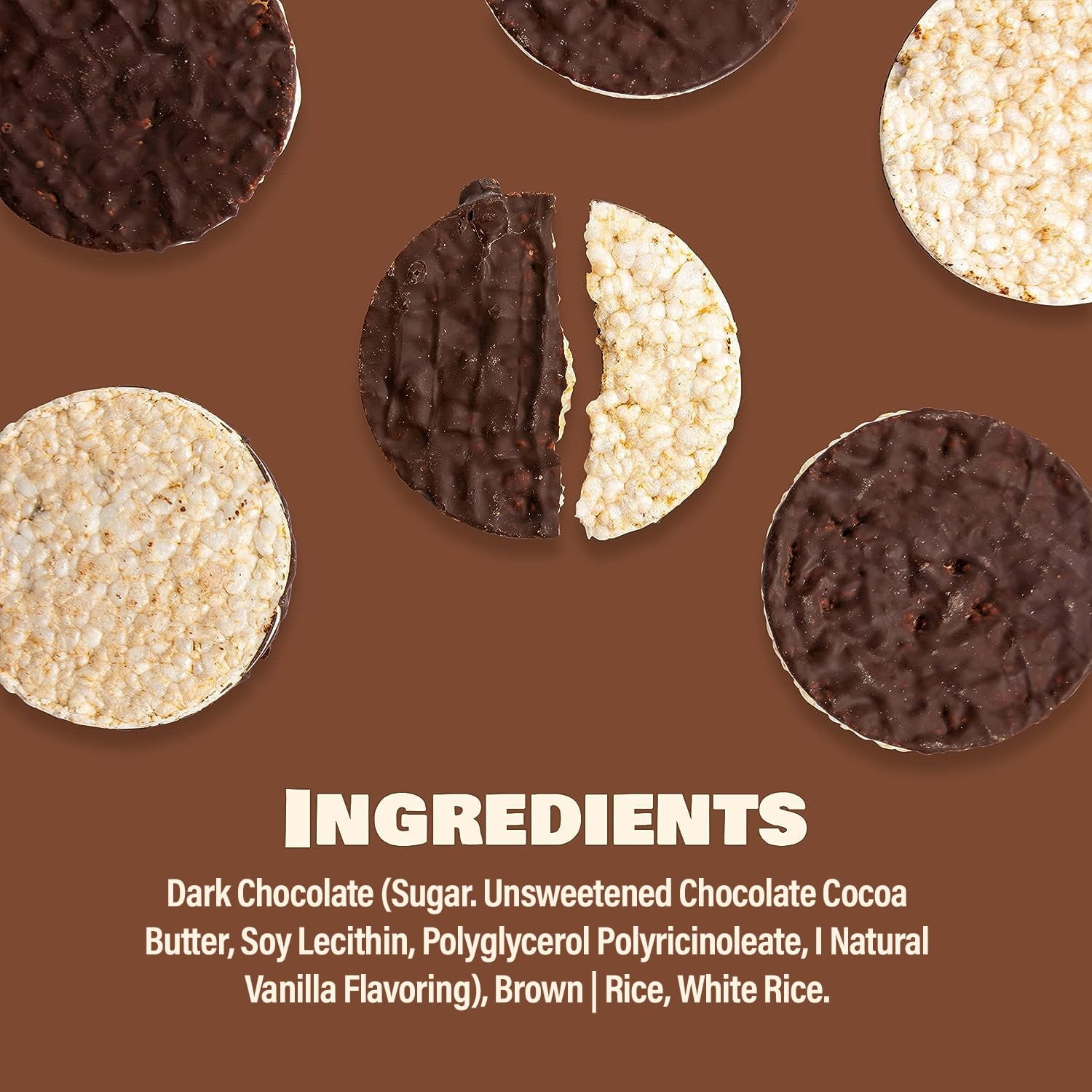 Bakol Rice Cake Dark Chocolate (8 Pack) 3.1 oz