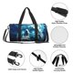 thumbnail image 4 of Balery Abstract Blue Skull Bolsa de Gimnasio para Mujeres y Hombres, Bolsa de Viaje Impermeable, Bolsa de Fin de Semana con Compartimento para Zapatos y Bolsillo Húmedo, 4 of 6
