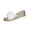White, variant on DeHolifer Womens Slides Sandals Square Open Toe Slip On Elastic Casual Lightweight Wedge Shoes