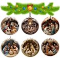 thumbnail image 2 of Christmas Nativity Scene Ornaments Christmas Acrylic 2d Hanging Pendant For Xmas Tree Gift For Family Friends And Christian, 2 of 5