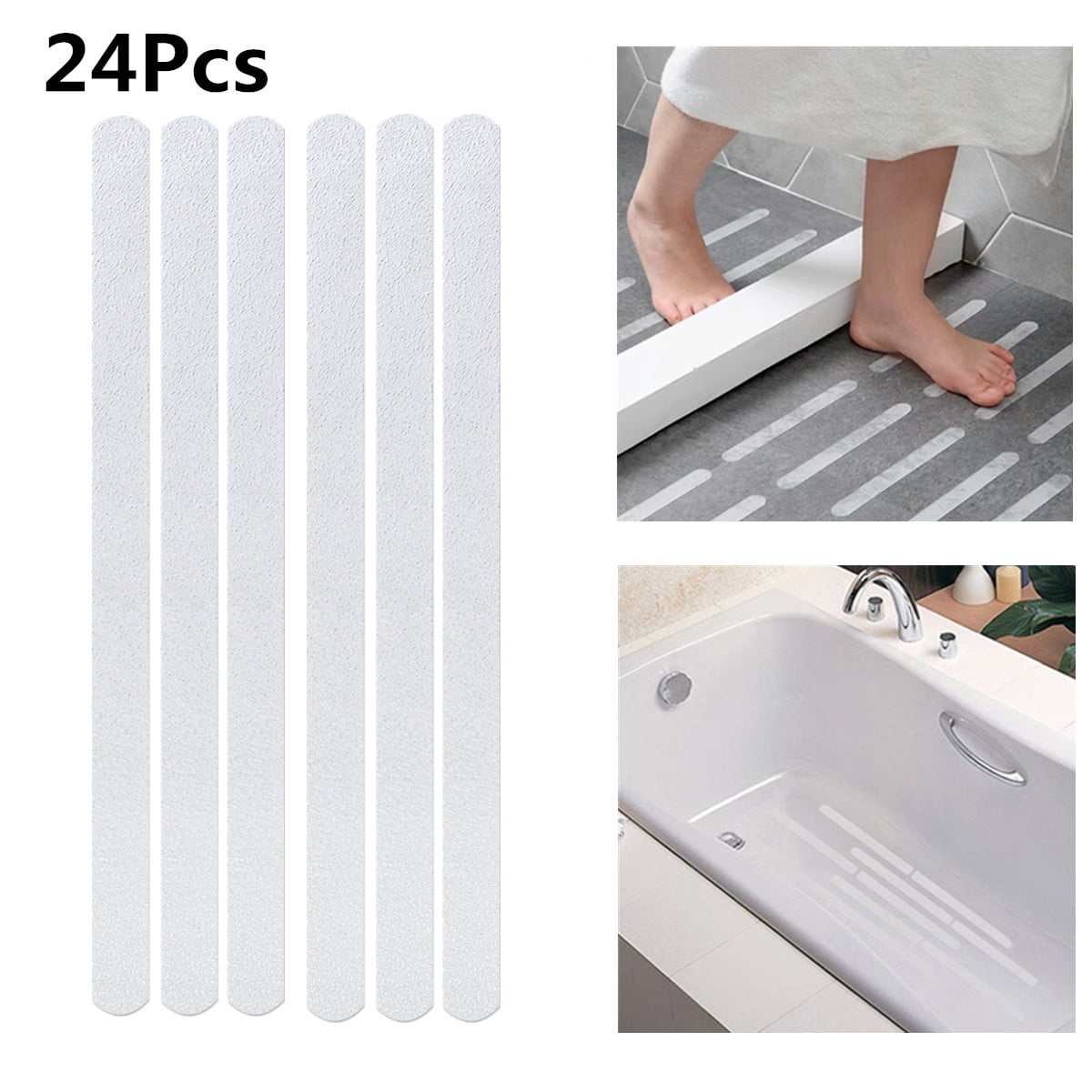Clear Non-Slip Applique Strip Mat Sticker for Bath Tub Shower Bathroom Safety 1x 