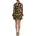 thumbnail image 3 of Romeo and Juliet Couture BLACK Mock Neck Shift Floral Dress, US Large, 3 of 3