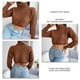 thumbnail image 5 of Suéter de punto corto de manga larga con cuello alto para mujer, suéter informal de otoño e invierno para oficina, trabajo, citas en casa, 5 of 6