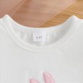 thumbnail image 5 of Toddler Girls Clothes Sleeveless Bunny and Letter Embroidery Top & Plaid Skirt Outfit Kids Easter Outfit Baby Girl, 5 of 6