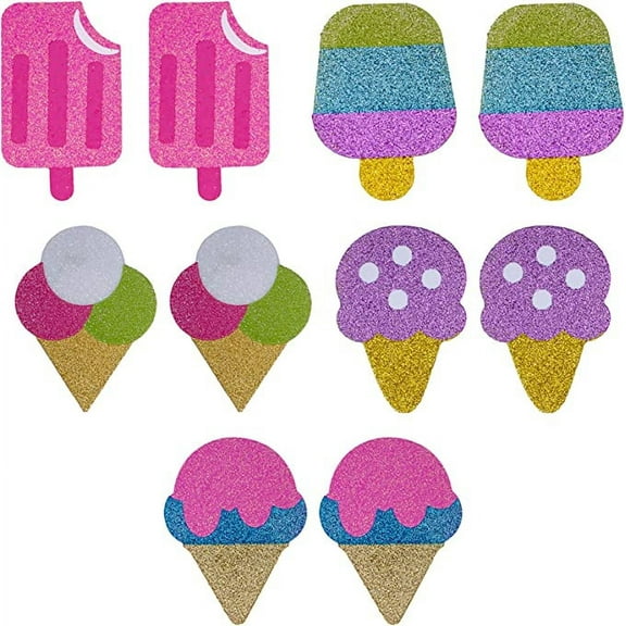 Glitter Collection: 5 Pairs of Disposable Assorted Shape Breast Petals Nipple Cover Pasties