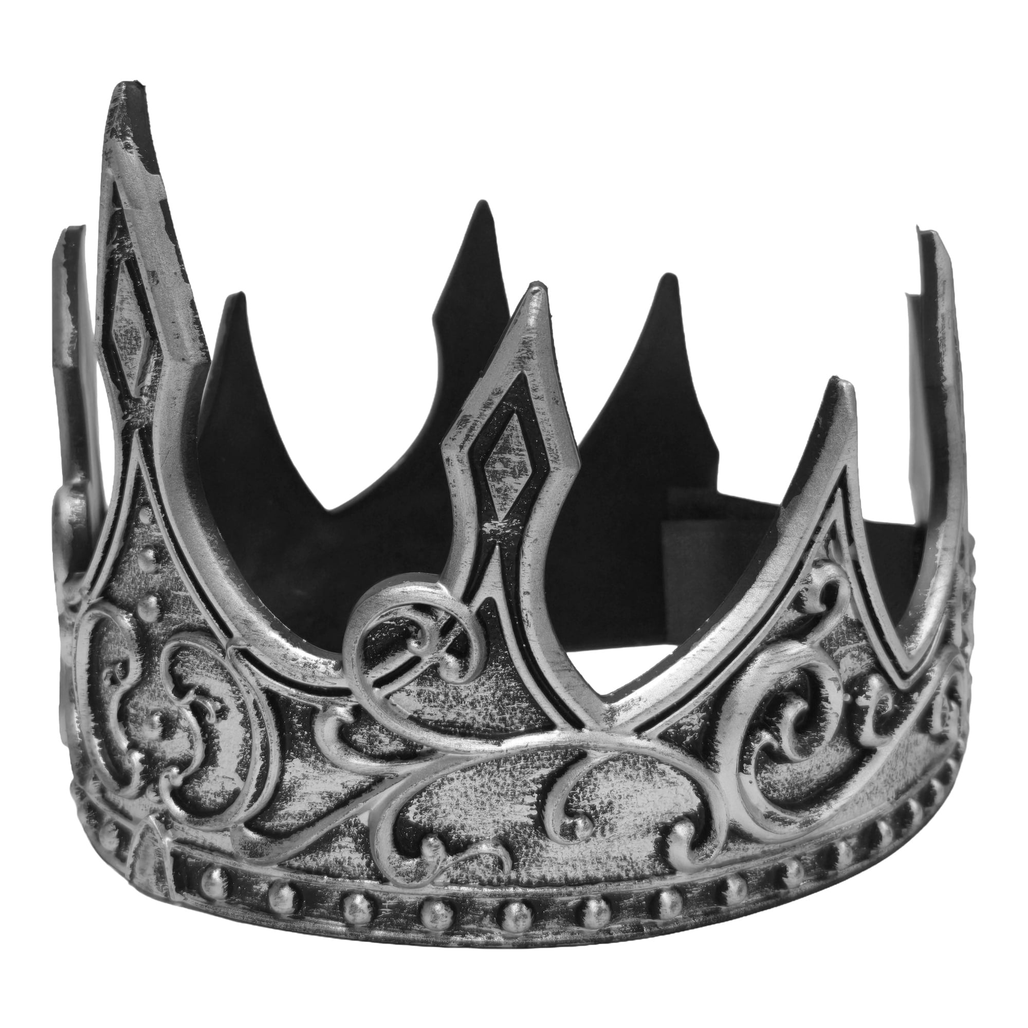 Crown Costume Accessory for Adults, Gray and Black, Halloween by Way To Celebrate