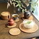 thumbnail image 1 of Juego de posavasos de ratán vietnamita hecho a mano, posavasos de ratán otoñal, tapete aislante térmico, accesorios de madera para guardar té, 1 of 5