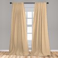 thumbnail image 5 of Ambesonne Geometric Curtains, Cats Eye Pattern, Pair of 28"x95", Orange Fern Green White, 5 of 5