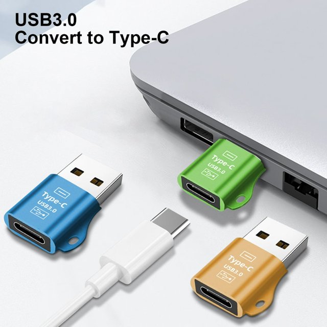 Type-C Adapter Portable High Speed Metal USB 3.0 to Type-C Female Data Charger Converter for Mobile Phone