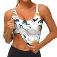 thumbnail image 4 of Lsque Cute Whale Printed Women'S Sports Bra, Compression, Moisture Wicking, High-Impact Sports Bra For Women,Supportive sports bra-XX-Large, 4 of 9