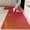 Red and Orange, variant on 2 Pieces Kitchen Rugs, Abstract Anti Fatigue Non Slip Foam Cushioned Teal Blue Black Art Modern Comfort Indoor Floor Mat Runner Rug Set for Laundry Office Sink Bathroom (17"x48"+17"x24")