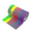 thumbnail image 1 of 6 rollos de cinta de tela fluorescente, cintas adhesivas luminosas de neón, cinta adhesiva autoadhesiva reactiva a la luz ultravioleta que brilla en la oscuridad, 1 of 4