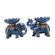 thumbnail image 3 of Figuras de elefantes en pareja con bandeja de frutas, adorno de Feng Shui, colección de escritorio decorativa para el hogar, pieza decorativa multifun Azul, 3 of 8