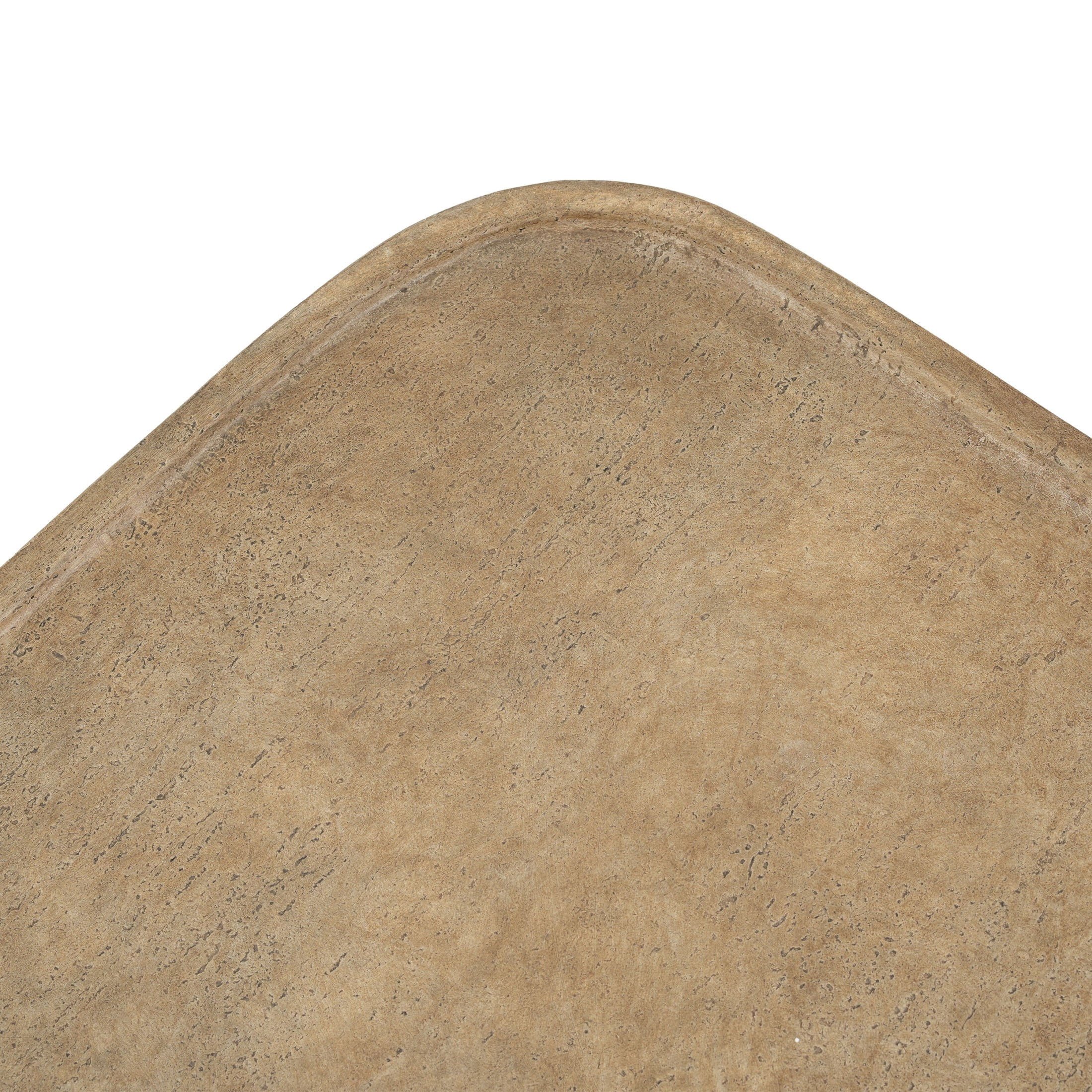 Christopher Knight Home Outdoor MGO Coffee Table, Modern Sculptural Stone Look Accent Table, Beige