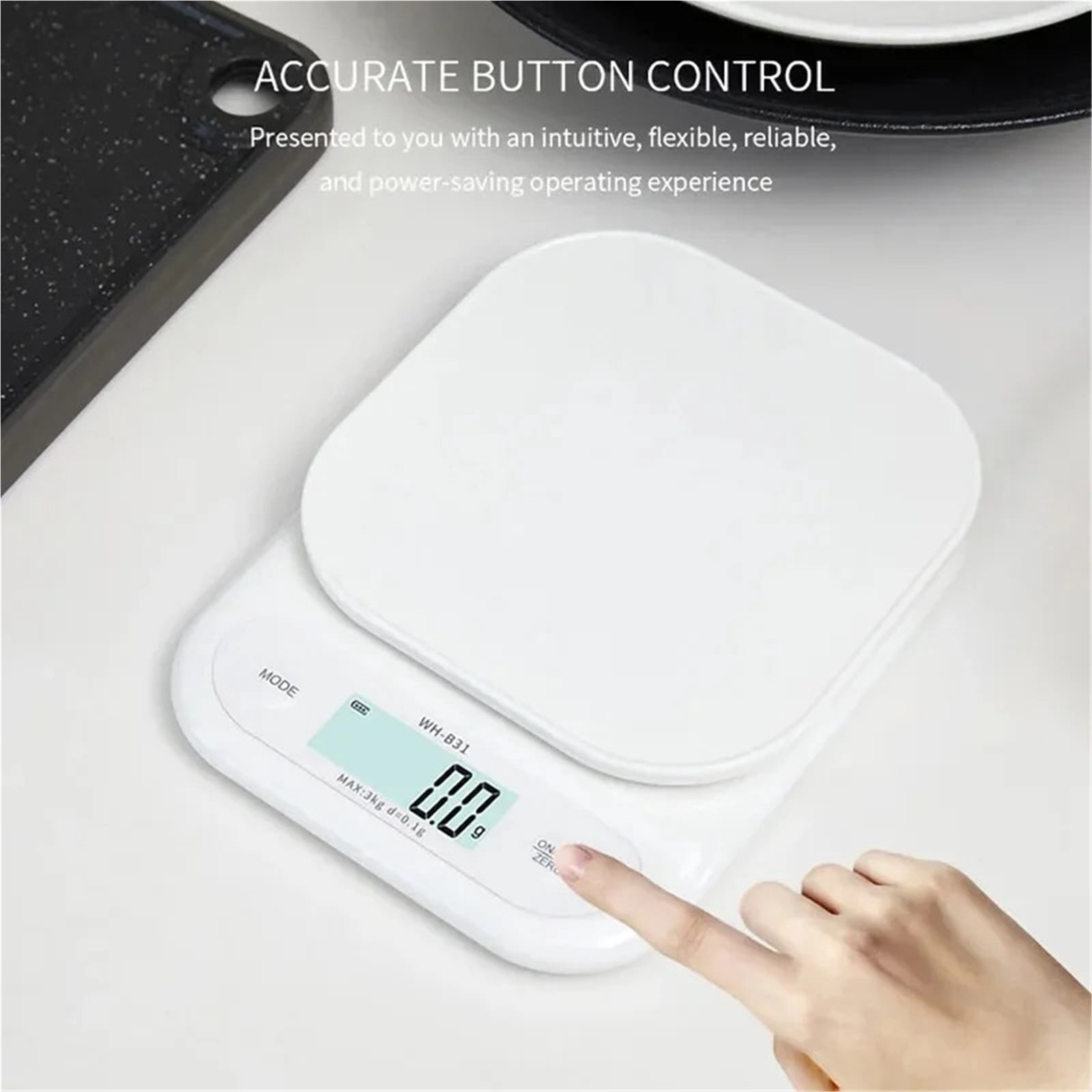 LCD Digital Kitchen Scale 3kg/7kg Food Scale Battery/USB Charging Electronic Balance Measuring Grams Scales for Cooking Baking