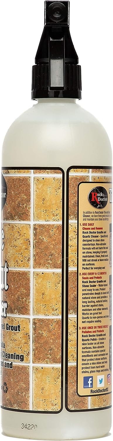 Rock Doctor Natural Tile Grout Cleaner for Grease, Dirt, Oil, and Soap  Scum, Heavy Duty Non-Abrasive Floor Cleaner, Glazed or Unglazed Support