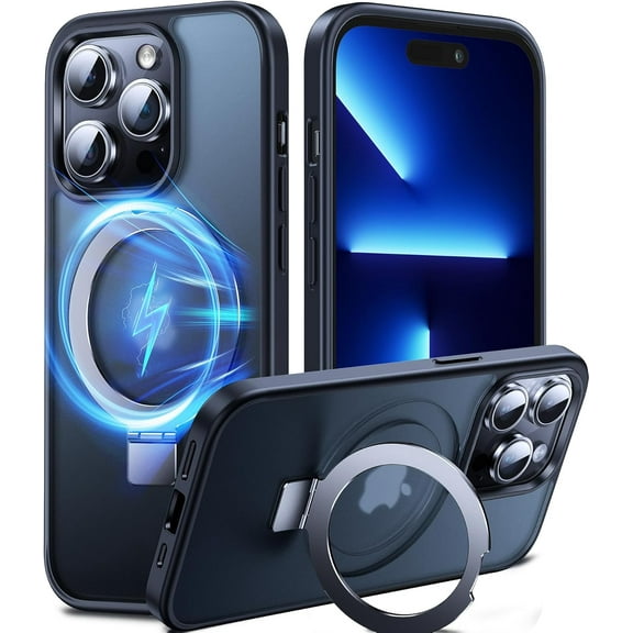 Magnetic Stand for iPhone 13 Pro Case [Compatible with MagSafe Phone Case iPhone 13 Pro   Invisible Stand   NO.1 Military Shockproof] Protective Hard Matte Silicone Bumper iPhone 13 Pro Cover