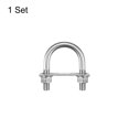 thumbnail image 3 of Unique Bargains Round U-Bolts, 1 Pack 57mm Inner Width 93mm Length M12 W Nuts Washers and Plates, 3 of 5