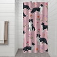 thumbnail image 2 of Border Collie Dogs with Pioneer Flower Shower Curtain 36"x72" ,Bathroom Decorative Shower Curtains Set with 12 Hooks,Modern Waterproof Washable Shower Curtain, 2 of 6