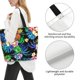 thumbnail image 3 of Disketp Colorful Flowers Bolsa Tote Estampada para Mujer, Bolso de Hombro y de Mano para Compras y Viajes, 3 of 8