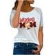 thumbnail image 1 of Blusa con estampado de cuello Rounk informal para mujer con estilo, camiseta de manga corta ahuecada, Tops de verano OAVQHLG3B Store  lin121212, 1 of 4