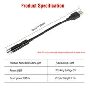 AUTOXBERT Car Interior Roof LED Star Light Atmosphere Starry Sky Night USB Projector Decoration Lamp