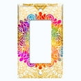 thumbnail image 5 of Metal Light Switch Plate Cover Rainbow Mandala Flower Tile Pattern Beige MDL092, 5 of 13