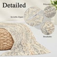 thumbnail image 6 of Bohemian Floral, King Size Pillow Cover, Pillowcase Protectors with Zipper, Breathable Decorative Throw Pillow Case Cover, Vintage Gradient European Line Pillow Shams for Couch Sofa 20x36Inch, 6 of 8