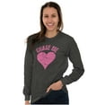 thumbnail image 4 of Chase Me Funny Valentines Day Joke Women Plus Size Long Sleeve Tee Brisco Brands 5X, 4 of 6