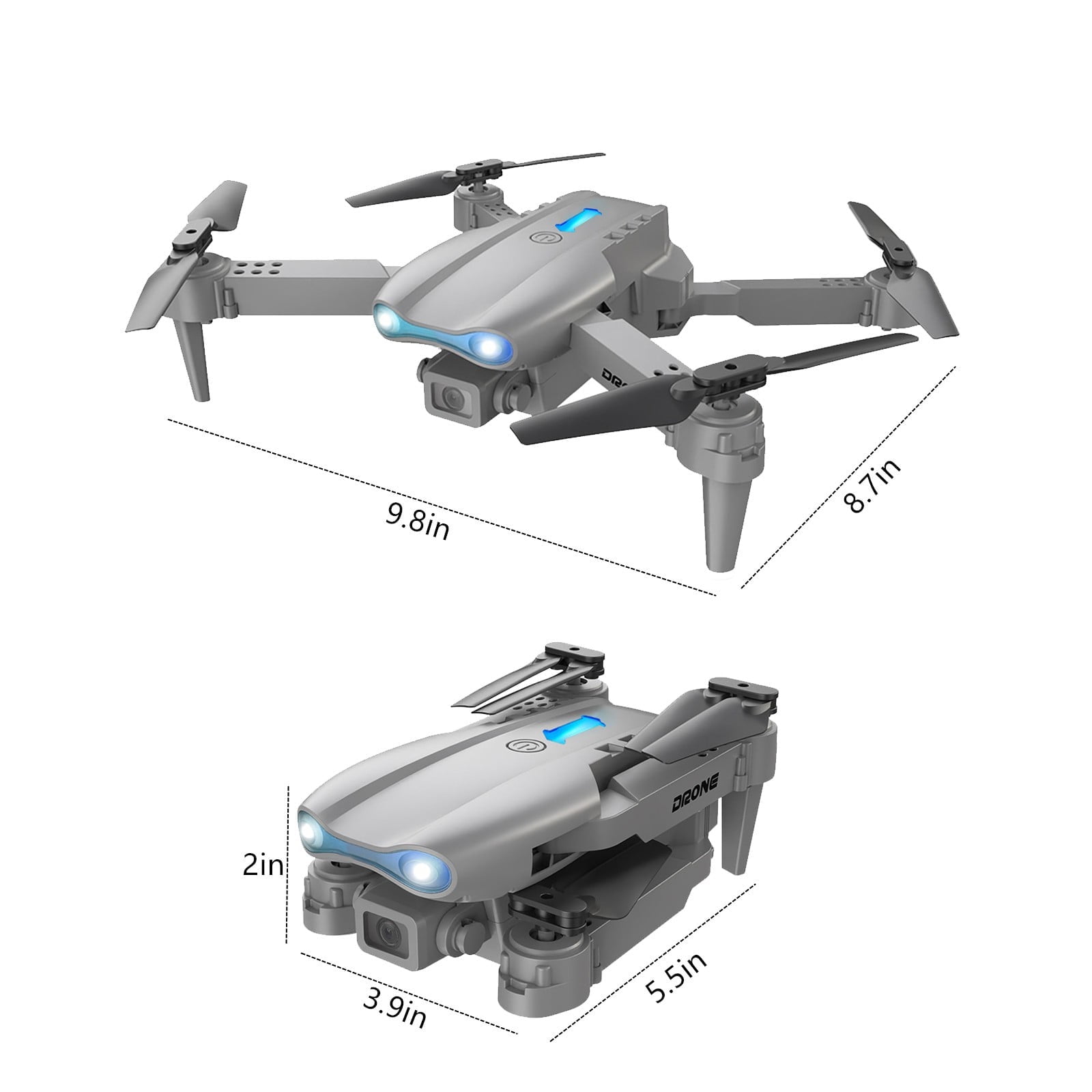 Drone with High-Definition Dual Camera, One Click Takeoff And Landing, Three Speed Adjustment, Remote Control Toys Gifts for Boys Girls