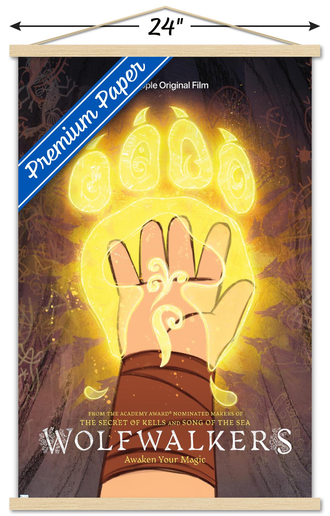 Wolfwalkers - Paw Wall Poster with Wooden Magnetic Frame, 22.375" x 34"