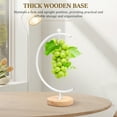 thumbnail image 6 of AEVXKHI Moon Shape Banana Hanger Rack, Metal Fruit Hanger with Wood Base, Stable Banana Hanger Stand, Decorative Grape Stand Holder for Hanging Banana Grape, 6 of 10