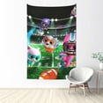 thumbnail image 1 of Tapiz decorativo de pared vertical Superkitties, tejido de poliéster impermeable, tapiz decorativo de pared para baño, dormitorio, sala de estar, dormitorio, regalo de cumpleaños, talla única., 1 of 8