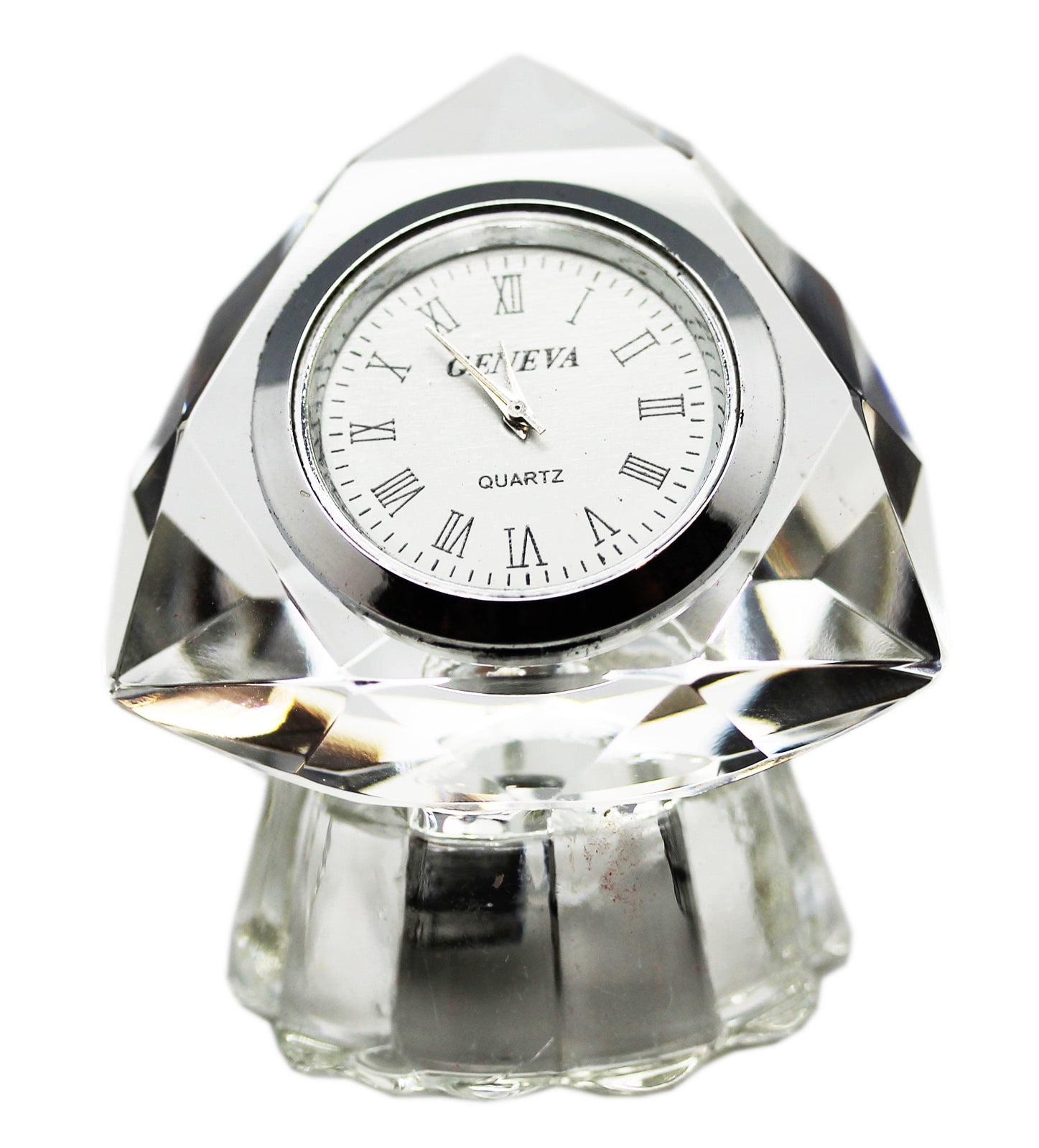 TriPointed Clear Crystal Small Size Desk Clock