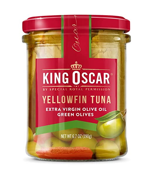 King Oscar Yellowfin Tuna Fillets in Extra Virgin Olive Oil Green