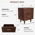 thumbnail image 2 of Alohappy Night Stand with Charging Station, Bedside Table with 2 Drawers, Mid Century Modern End Table, Bed Side Table with USB Ports and Outlets, Nightstand for Bedroom, Brown 1pc, 2 of 17