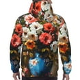 thumbnail image 7 of Picia Elegant Floral Vase Painting Pattern Casual Men's Hoodie - Lightweight Hooded Sweatshirt with Kangaroo Pocket, Comfortable Pullover for Everyday, Travel-3X-Large, 7 of 7