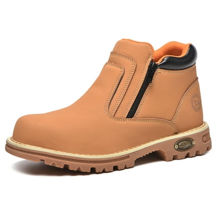

Steel Toe Work Boots for Men Women Waterproof Anti-pierce Construction Safety Shoes Leather Hiking Boots Industrial Work Shoes