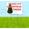 thumbnail image 1 of Fresh Cut Christmas Trees (18" x 24") Yard Sign, Includes Metal Step Stake, 1 of 6