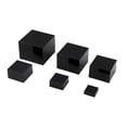 thumbnail image 1 of 6x Soportes para buffet Cajas cúbicas de fondo hueco para dulces de escritorio Reutilizables Apilables Negro, 1 of 9