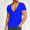 Blue, variant on Gym Workout Men's Solid Color High-Elasticity Quick-Dry Cotton V Neck Short Sleeve Slim-Fit Muscle Fitness Top Tight-Fitting Breathable Training Tee Summer Fitness
